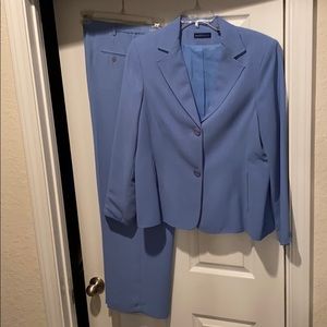 light blue suit